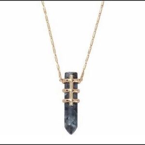 Stella & Dot Legend Black & Gold Necklace